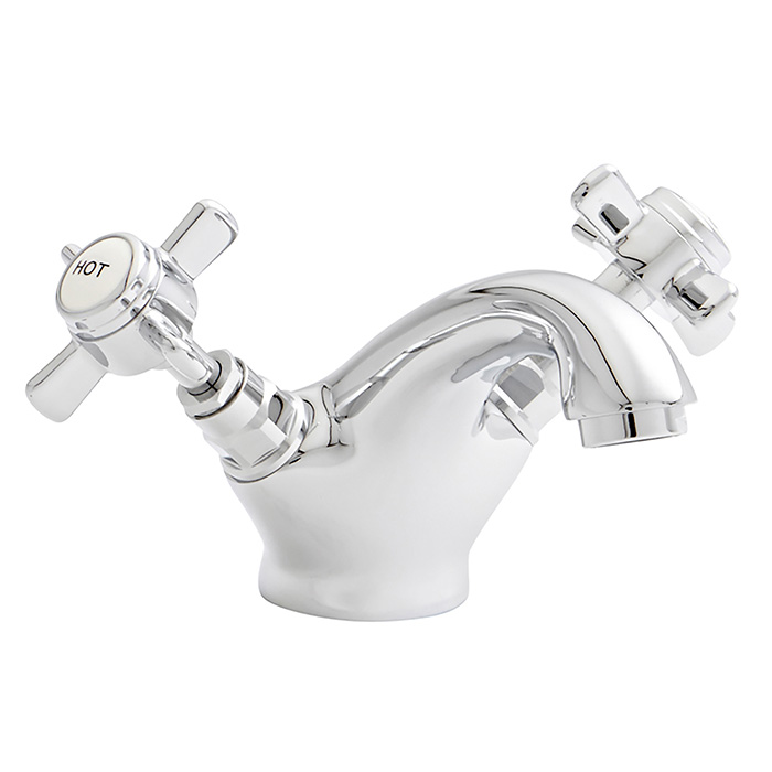 Modern Bathroom Chrome Sink Taps Brass Lever Mono Basin Mixer Tap