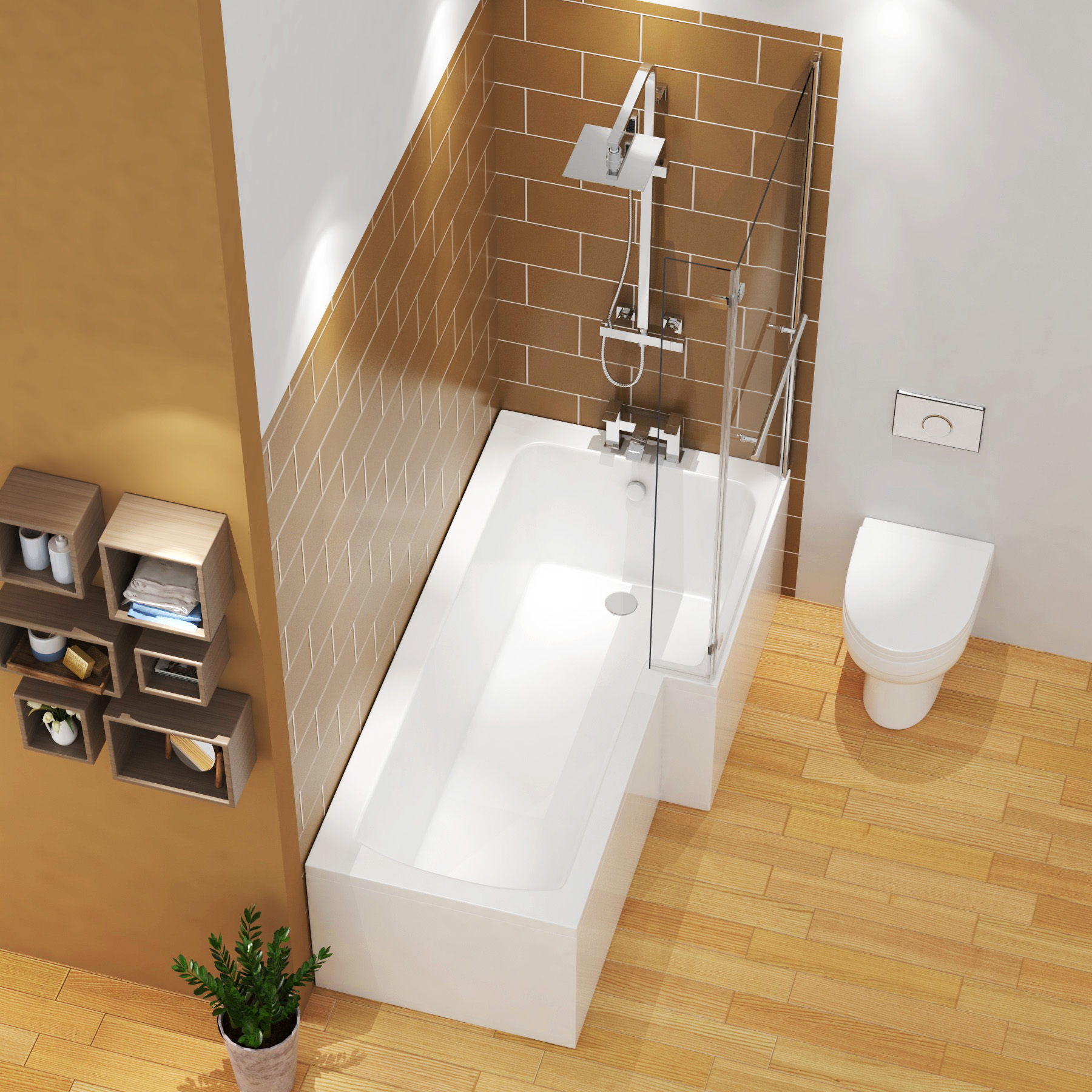 1600mm acrylic bath